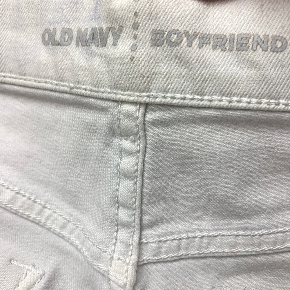 Old Navy Boyfriend White Jean Shorts